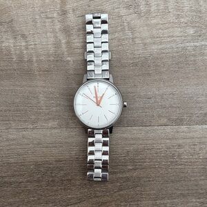 Nixon Silver and Rose Gold Women's Watch